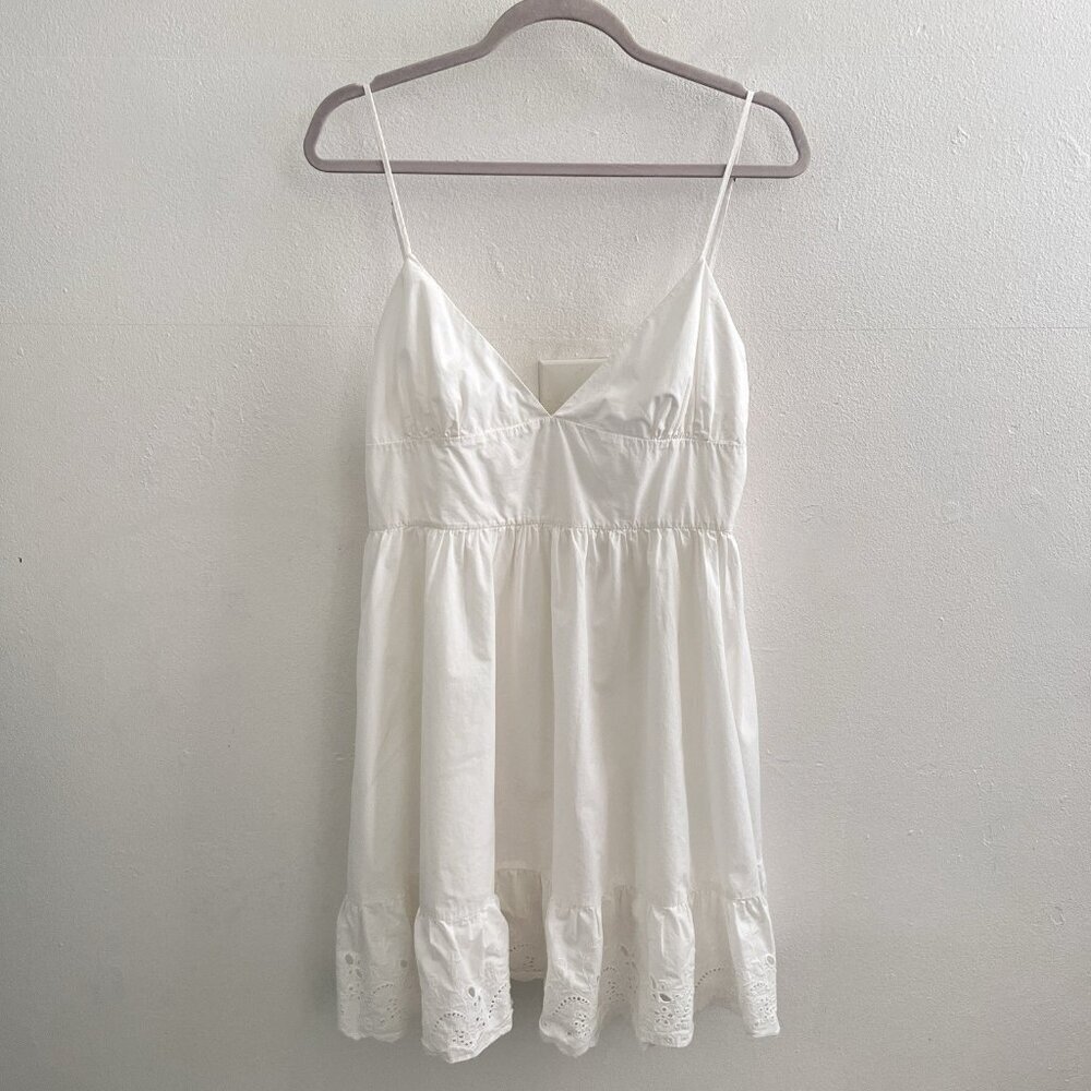 Zara White eyelet embroidered dress XLARGE XL Women’s NWT - Picture 5 of 11